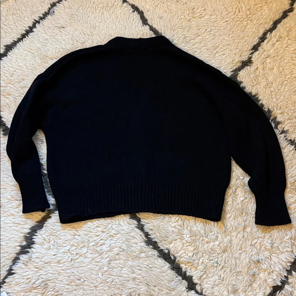 Black Cardigan Sweater with Pockets